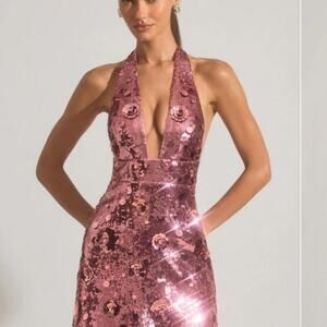 Oh polly pink sequin mini